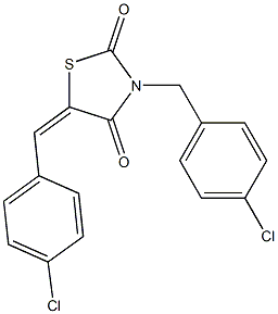 5-(4-Chlorobenzylidene)-3-(4-chlorobenzyl)thiazolidine-2,4-dione Structure