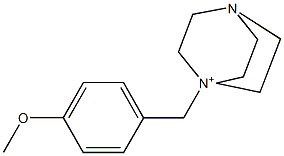 1-(4-Methoxybenzyl)-1-azonia-4-azabicyclo[2.2.2]octane 구조식 이미지