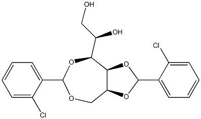 3-O,6-O:4-O,5-O-Bis(2-chlorobenzylidene)-L-glucitol Structure