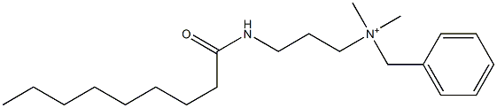 N-Benzyl-N-[3-[(1-oxononyl)amino]propyl]dimethylaminium Structure