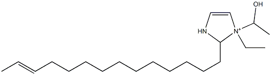 1-Ethyl-1-(1-hydroxyethyl)-2-(12-tetradecenyl)-4-imidazoline-1-ium Structure