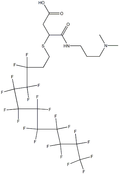 3-[[3-(Dimethylamino)propyl]carbamoyl]-3-[(3,3,4,4,5,5,6,6,7,7,8,8,9,9,10,10,11,11,12,12,12-henicosafluorododecyl)thio]propionic acid Structure