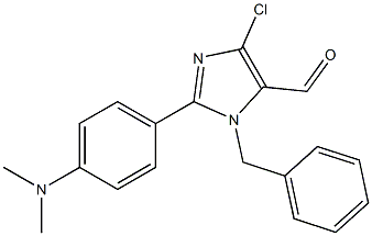 1-Benzyl-4-chloro-2-(4-dimethylaminophenyl)-1H-imidazole-5-carbaldehyde 구조식 이미지