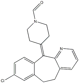 5,6-Dihydro-11-(1-formyl-4-piperidinylidene)-8-chloro-11H-benzo[5,6]cyclohepta[1,2-b]pyridine Structure