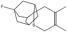 3,6-Dihydro-5'-fluoro-4,5-dimethylspiro[2H-thiopyran-2,2'-adamantane] Structure