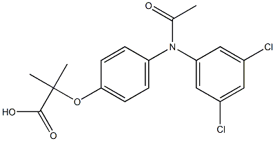 2-[4-(3,5-Dichlorophenylacetylamino)phenoxy]-2-methylpropionic acid 구조식 이미지