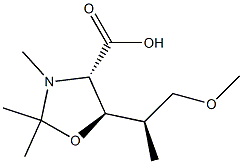 (4S,5R)-2,2,3-Trimethyl-5-[(1R)-2-methoxy-1-methylethyl]-4-oxazolidinecarboxylic acid 구조식 이미지
