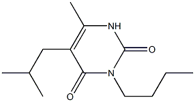 3-Butyl-6-methyl-5-(2-methylpropyl)uracil 구조식 이미지