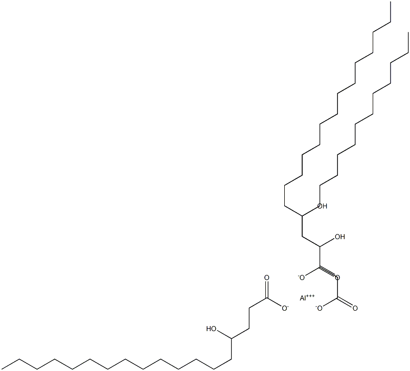 Tris(4-hydroxyoctadecanoic acid)aluminum salt Structure