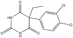 5-(3,4-Dichlorophenyl)-5-ethylbarbituric acid 구조식 이미지