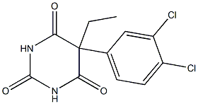 5-(3,4-Dichlorophenyl)-5-ethylbarbituric acid Structure