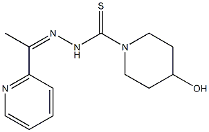 4-Hydroxy-1-piperidinethiocarboxylic acid 2-[1-(2-pyridyl)ethylidene] hydrazide Structure