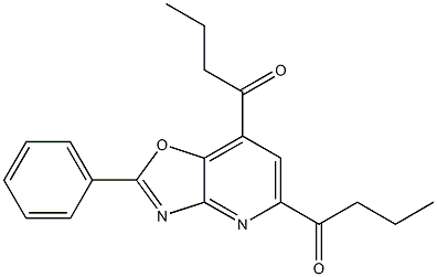 2-(Phenyl)-5,7-dibutanoyloxazolo[4,5-b]pyridine 구조식 이미지