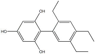 2-(2,4,5-Triethylphenyl)benzene-1,3,5-triol 구조식 이미지