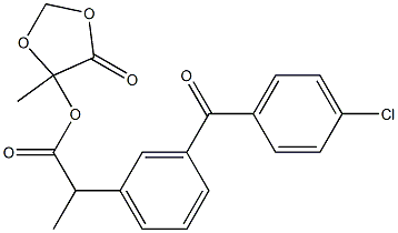 2-[3-(4-Chlorobenzoyl)phenyl]propanoic acid 5-methyl-4-oxo-1,3-dioxolan-5-yl ester Structure