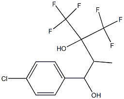 1-(p-Chlorophenyl)-2-methyl-4,4,4-trifluoro-3-trifluoromethyl-1,3-butanediol Structure