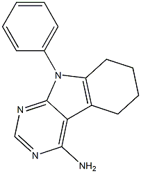 5,6,7,8-Tetrahydro-4-amino-9-phenyl-9H-pyrimido[4,5-b]indole 구조식 이미지