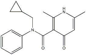 1-Cyclopropylmethyl-1,4-dihydro-2,6-dimethyl-N-phenyl-4-oxopyridine-3-carboxamide 구조식 이미지