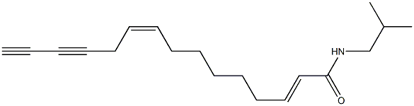 (2E,9Z)-N-Isobutyl-2,9-pentadecadiene-12,14-diynamide Structure