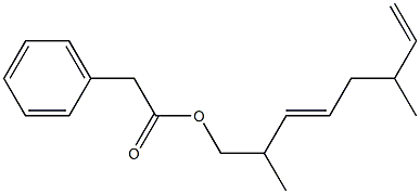 Phenylacetic acid 2,6-dimethyl-3,7-octadienyl ester 구조식 이미지