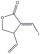 4,5-Dihydro-3-iodomethylene-4-ethenylfuran-2(3H)-one 구조식 이미지