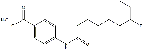 4-[(7-Fluorononanoyl)amino]benzenecarboxylic acid sodium salt Structure