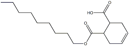 4-Cyclohexene-1,2-dicarboxylic acid hydrogen 1-nonyl ester 구조식 이미지