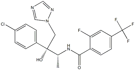 N-[(1R,2R)-2-(4-Chlorophenyl)-2-hydroxy-1-methyl-3-(1H-1,2,4-triazol-1-yl)propyl]-2-fluoro-4-(trifluoromethyl)benzamide Structure