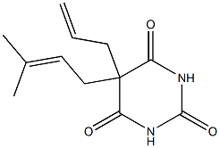 5-Allyl-5-(3-methyl-2-butenyl)-2,4,6(1H,3H,5H)-pyrimidinetrione 구조식 이미지