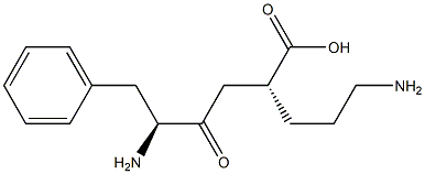 (2R)-5-Amino-2-[(S)-3-amino-2-oxo-4-phenylbutyl]pentanoic acid Structure
