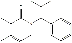 N-(2-Butenyl)-N-(2-methyl-1-phenylpropyl)propanamide 구조식 이미지