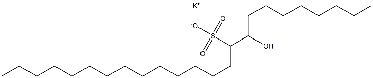 9-Hydroxytetracosane-10-sulfonic acid potassium salt Structure