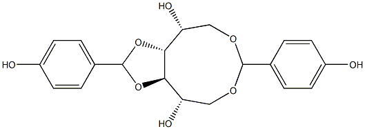 1-O,6-O:3-O,4-O-Bis(4-hydroxybenzylidene)-D-glucitol Structure