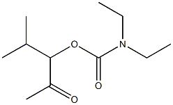 N,N-Diethylcarbamic acid 1-isopropyl-2-oxopropyl ester Structure