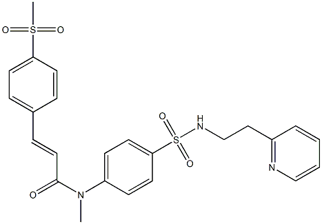 N-Methyl-4-methylsulfonyl-N-[4-[[2-(2-pyridinyl)ethyl]sulfamoyl]phenyl]-trans-cinnamamide 구조식 이미지