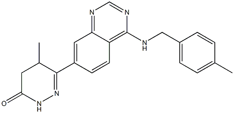 4,5-Dihydro-5-methyl-6-[4-(4-methylbenzylamino)quinazolin-7-yl]pyridazin-3(2H)-one 구조식 이미지
