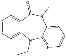 5,11-Dihydro-11-ethyl-5-methyl-6H-pyrido[2,3-b][1,4]benzodiazepin-6-one Structure