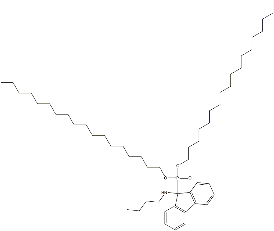 [9-(Butylamino)-9H-fluoren-9-yl]phosphonic acid dioctadecyl ester 구조식 이미지