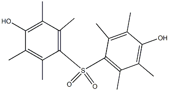 4,4'-Dihydroxy-2,2',3,3',5,5',6,6'-octamethyl[sulfonylbisbenzene] 구조식 이미지