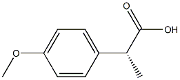 [R,(-)]-2-(p-Methoxyphenyl)propionic acid 구조식 이미지