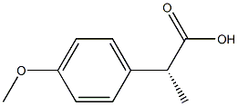 [R,(-)]-2-(p-Methoxyphenyl)propionic acid Structure