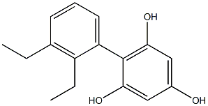 2-(2,3-Diethylphenyl)benzene-1,3,5-triol 구조식 이미지