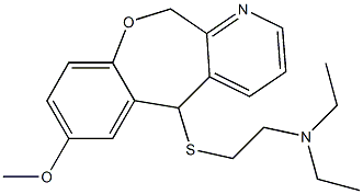 5,11-Dihydro-5-(2-diethylaminoethylthio)-7-methoxy[1]benzoxepino[3,4-b]pyridine 구조식 이미지