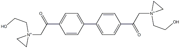 1,1'-[(1,1'-Biphenyl-4,4'-diyl)bis(2-oxoethylene)]bis[1-(2-hydroxyethyl)-aziridinium] Structure