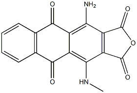 1-Amino-4-(methylamino)-9,10-dioxoanthracene-2,3-dicarboxylic anhydride Structure