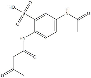 2-(Acetoacetylamino)-5-(acetylamino)benzenesulfonic acid 구조식 이미지