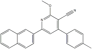 4-(p-Tolyl)-6-(2-naphtyl)-2-methoxypyridine-3-carbonitrile Structure