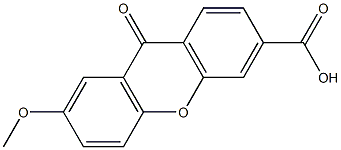 7-Methoxy-9-oxo-9H-xanthene-3-carboxylic acid 구조식 이미지