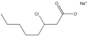 3-Chlorocaprylic acid sodium salt Structure