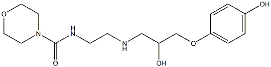 1-(p-Hydroxyphenoxy)-3-[[2-[[(morpholino)carbonyl]amino]ethyl]amino]-2-propanol Structure